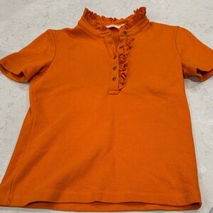 Tory Burch Women's Orange Button Down Shirt